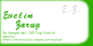 evelin zarug business card